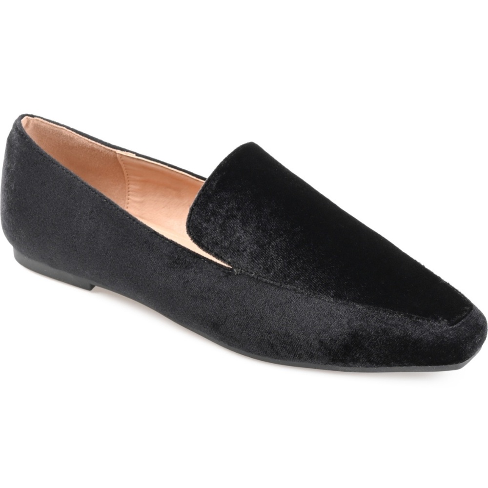 Journee Silas Women's Velvet Slip On Loafer Black Size 10